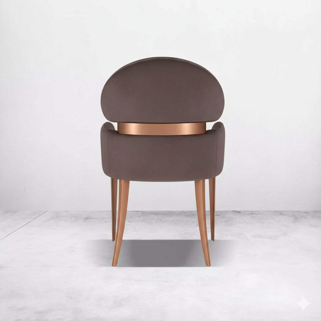 Dining Chair Refined Wooden with Smooth Curves and Long-Lasting Construction Quality