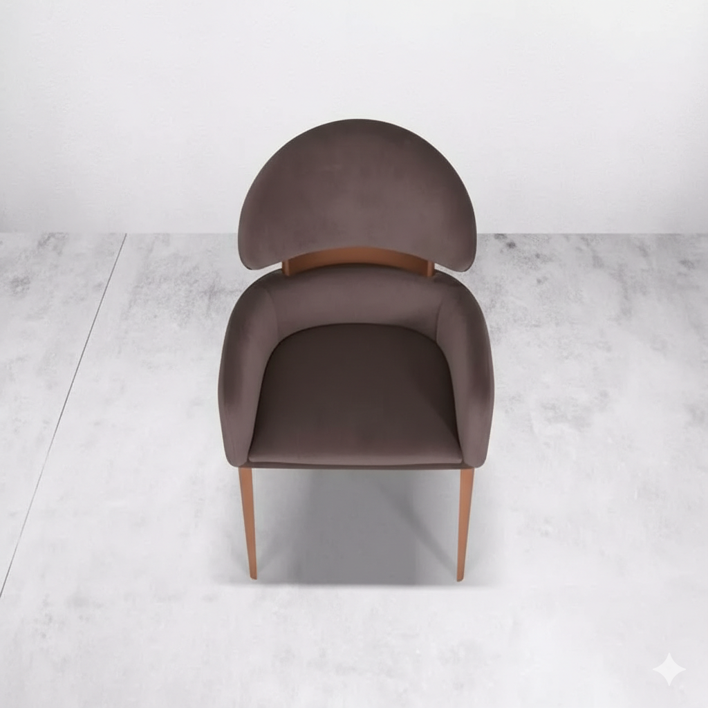Dining Chair Refined Wooden with Smooth Curves and Long-Lasting Construction Quality
