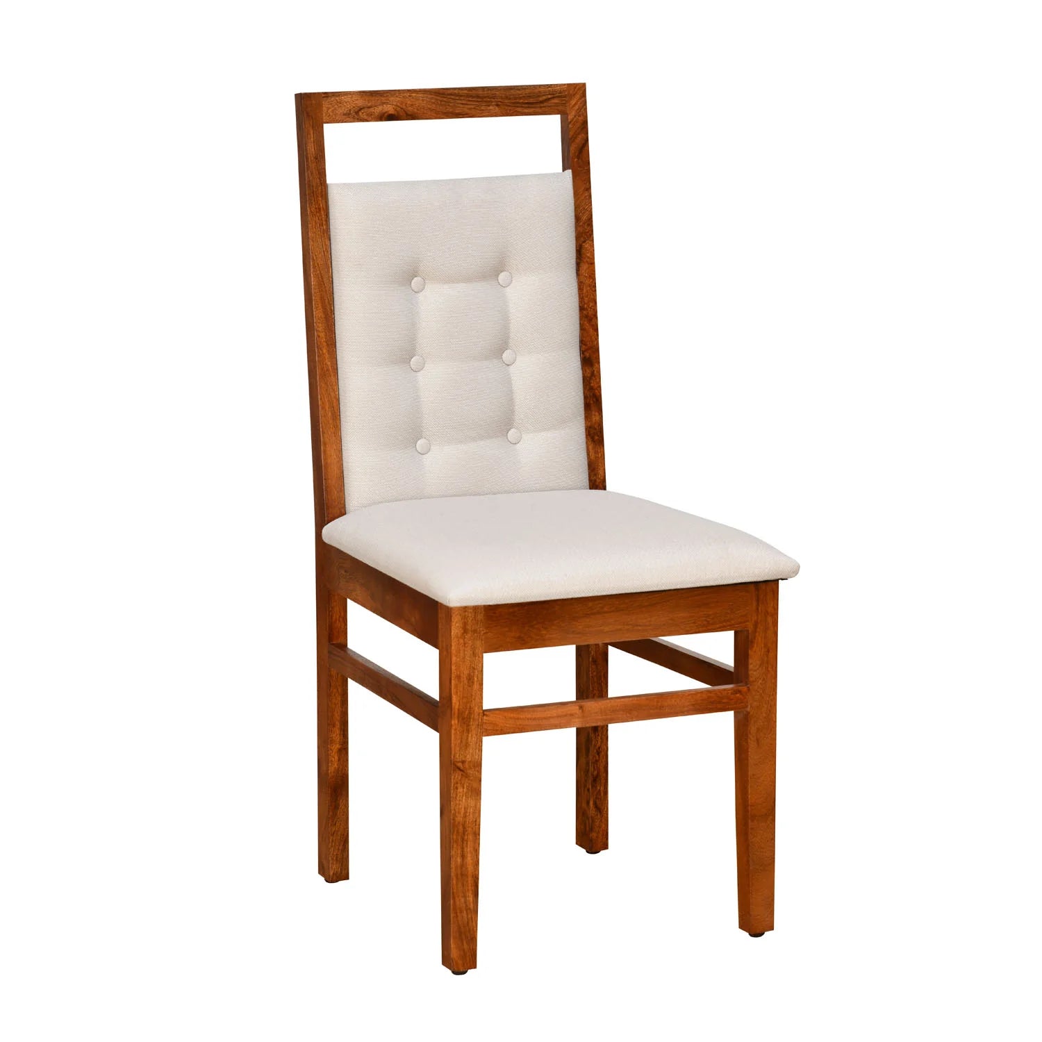 Dining Chair Featuring Upholstered Seat and Sophisticated, Modern Architectural Form
