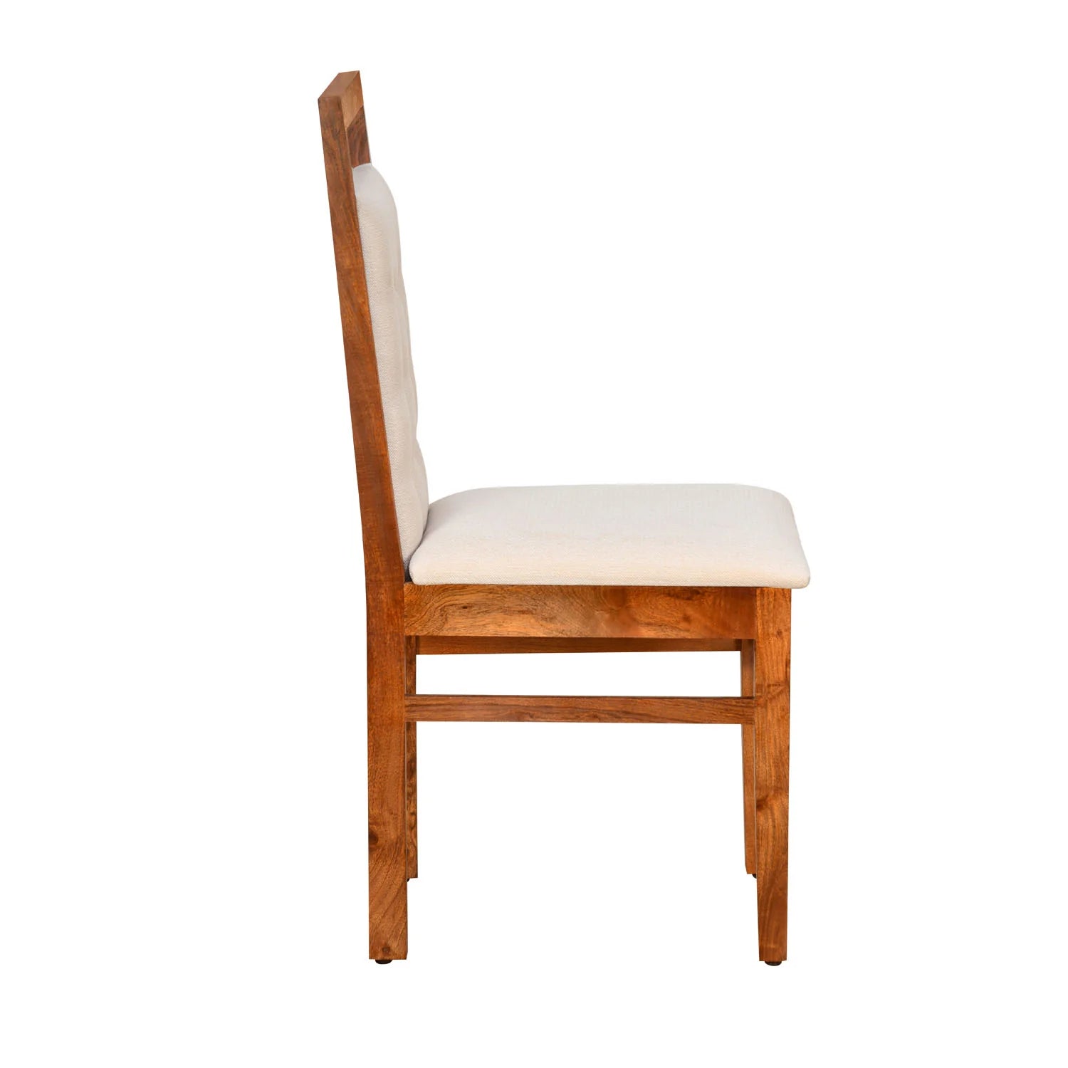 Dining Chair Featuring Upholstered Seat and Sophisticated, Modern Architectural Form