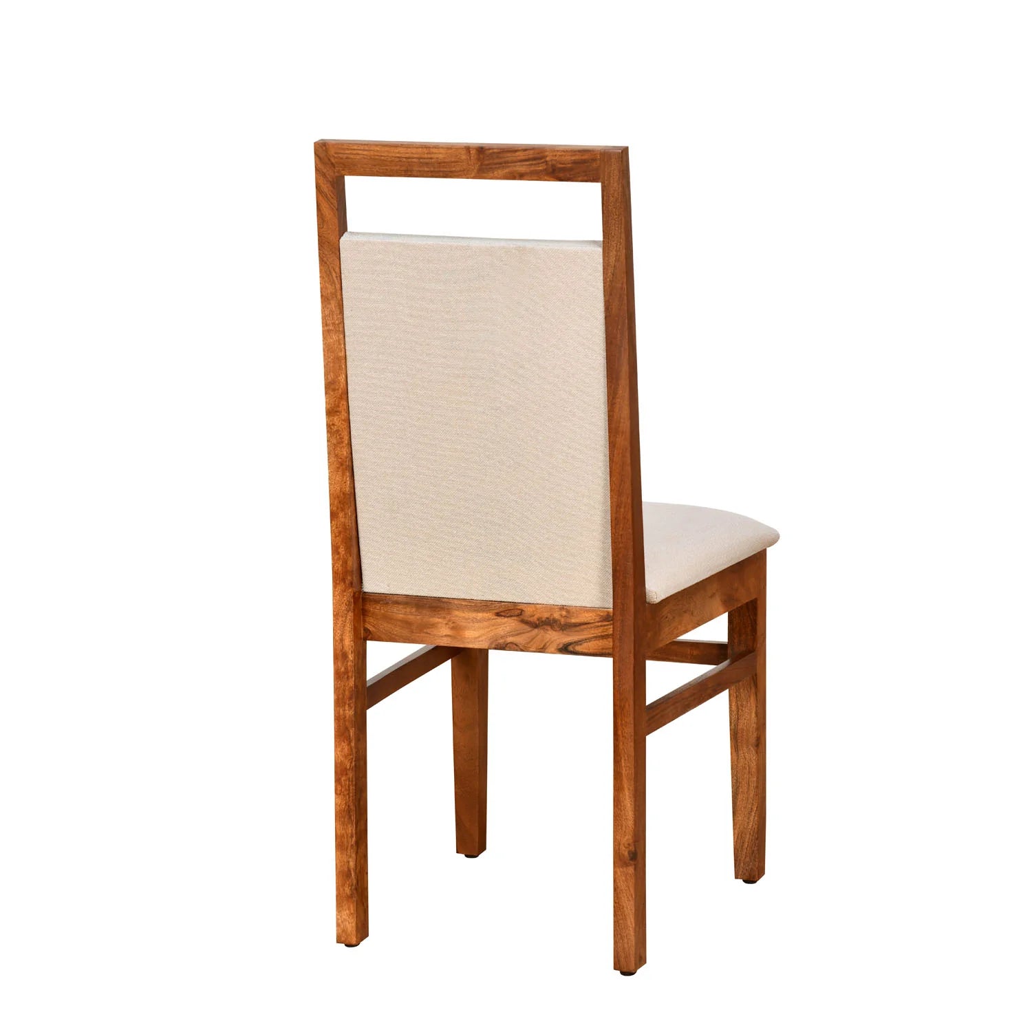 Dining Chair Featuring Upholstered Seat and Sophisticated, Modern Architectural Form