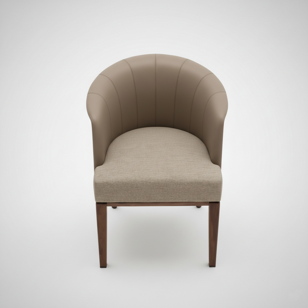 Handcrafted Upholstered Dining Chair with Sculpted Back - Modern Comfort & Elegance For Living Room