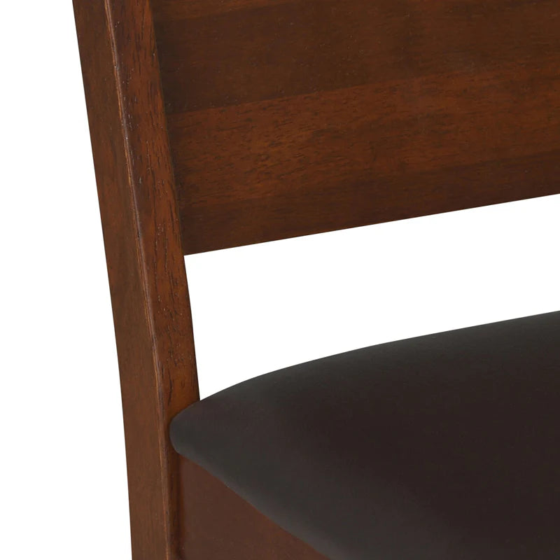 Dining Chair with Solid Wooden Frame and Cushioned Seat for Comfortable Everyday Home Dining