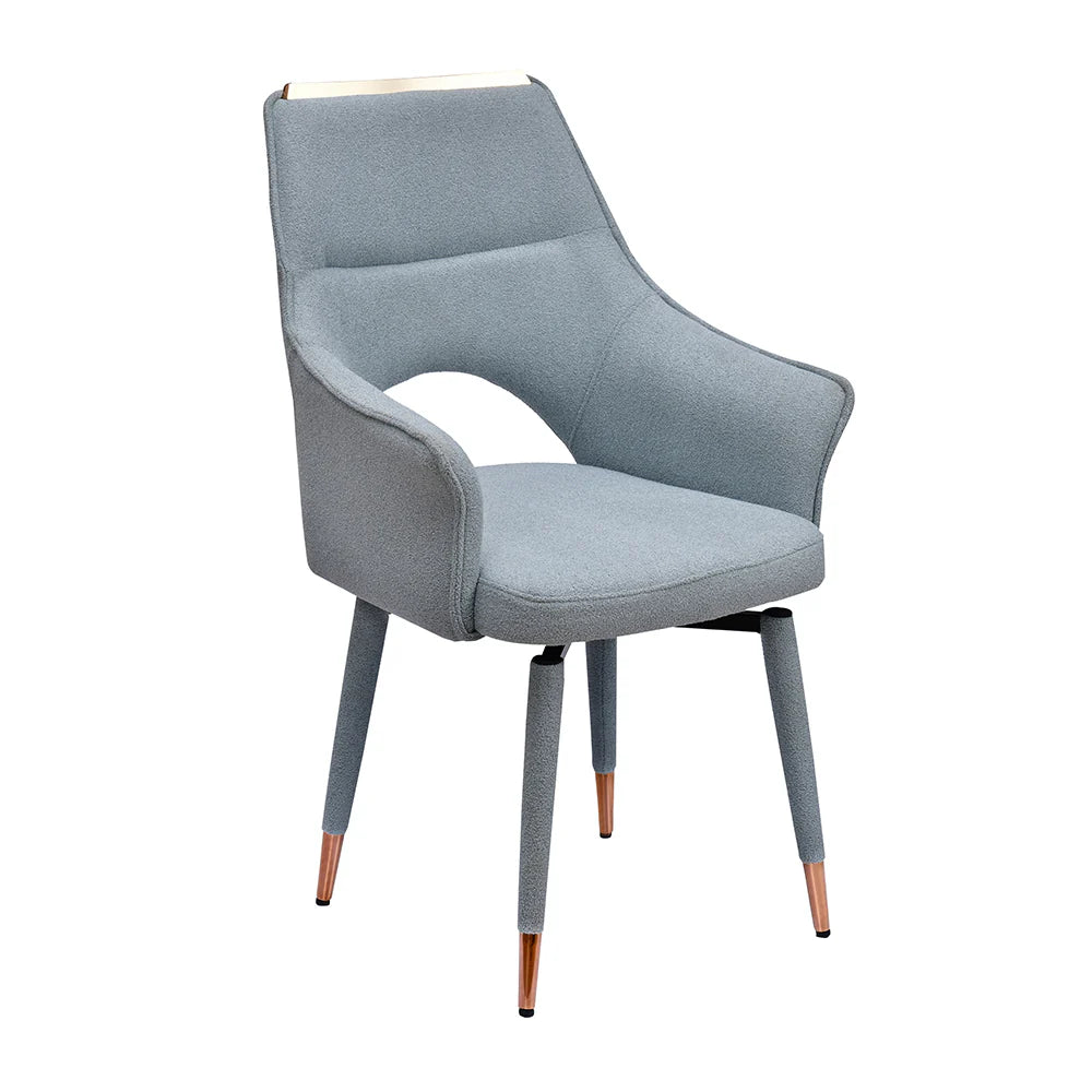 Dining Chair featuring Soft Fabric Upholstery and Stable Wooden Structure for Daily Use
