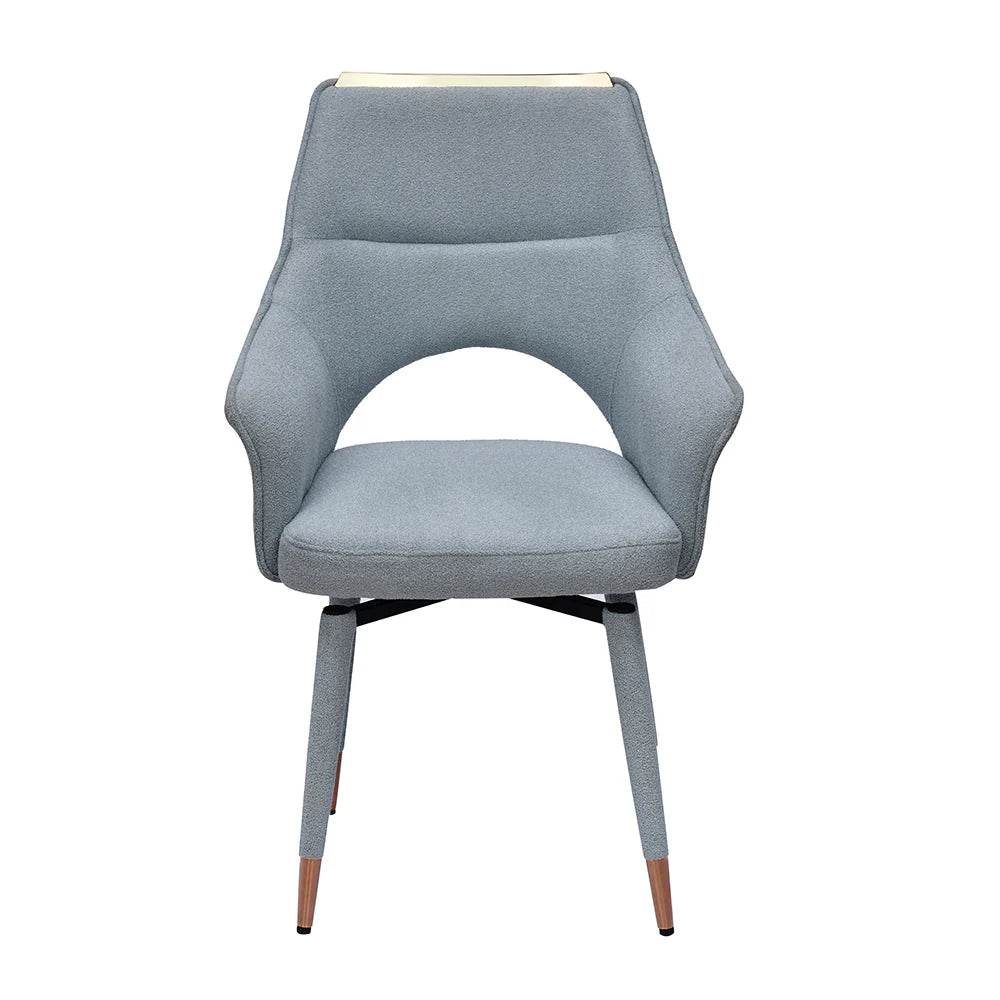 Dining Chair featuring Soft Fabric Upholstery and Stable Wooden Structure for Daily Use