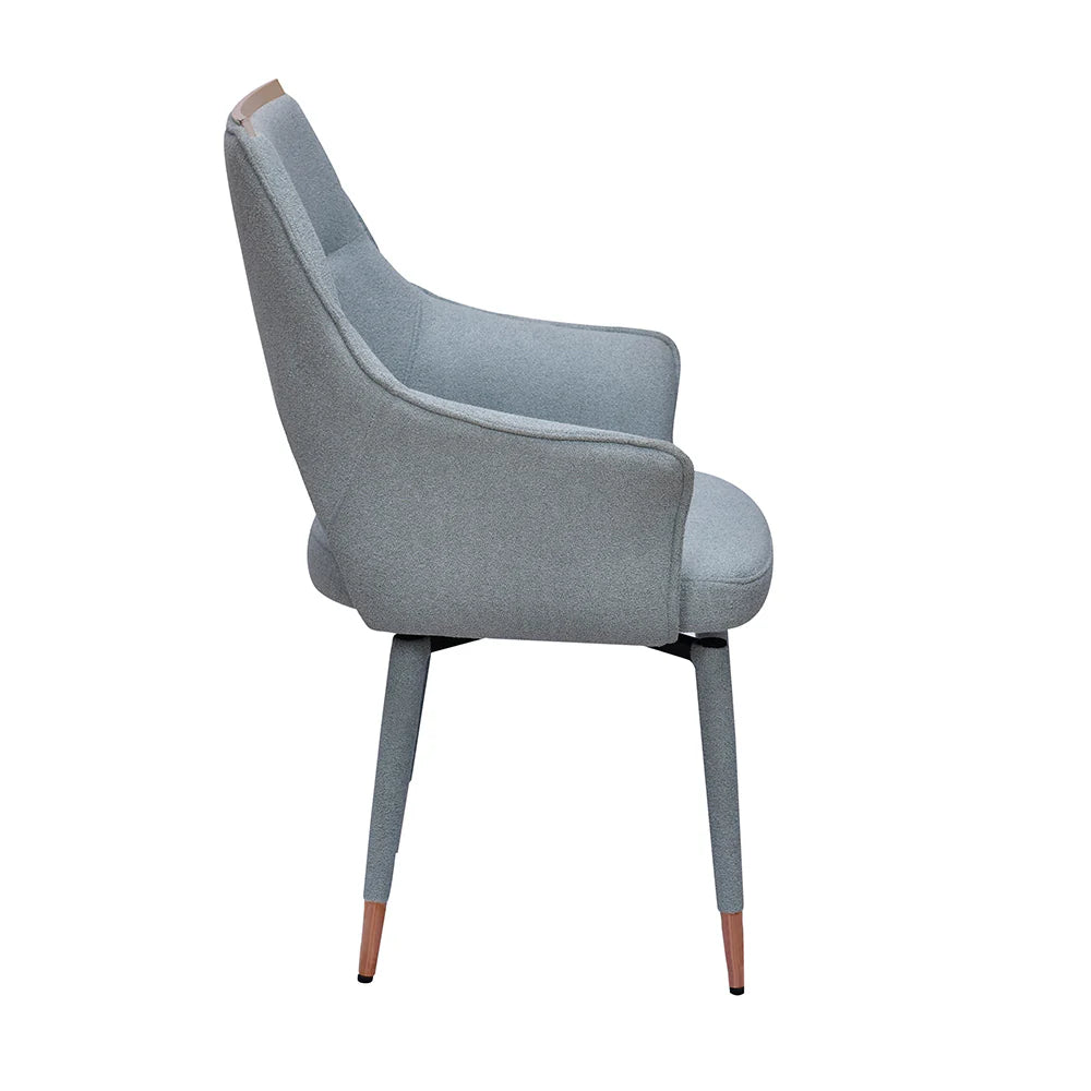 Dining Chair featuring Soft Fabric Upholstery and Stable Wooden Structure for Daily Use