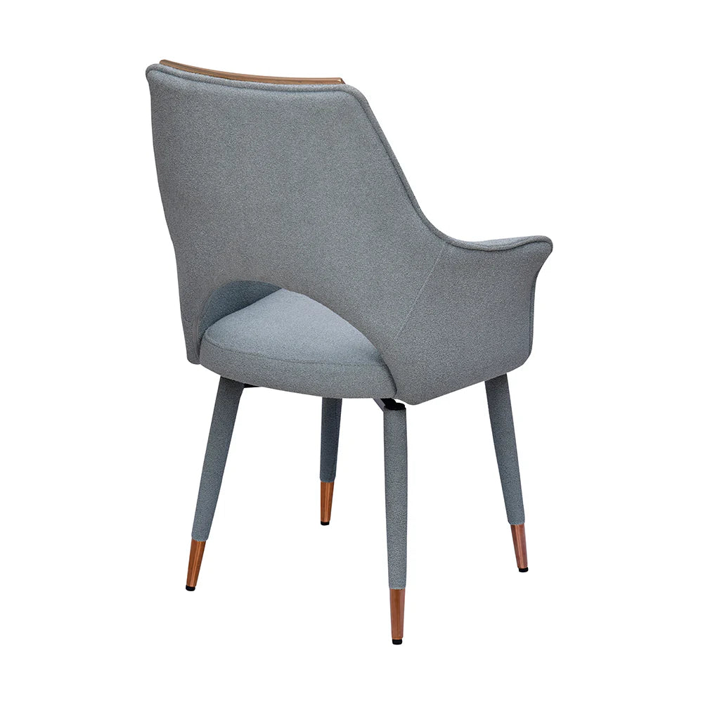 Dining Chair featuring Soft Fabric Upholstery and Stable Wooden Structure for Daily Use