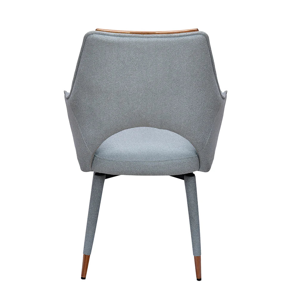 Dining Chair featuring Soft Fabric Upholstery and Stable Wooden Structure for Daily Use