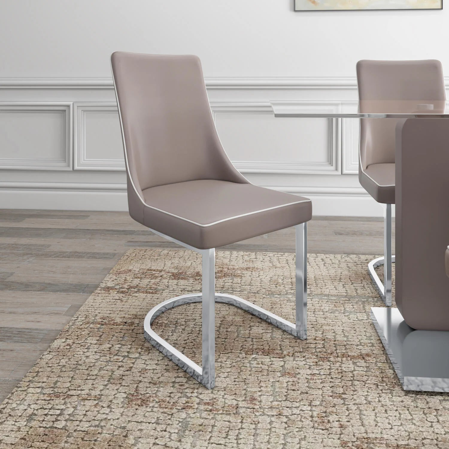 Dining Chair with Supportive Back Design and Comfortable Seat for Family Dining