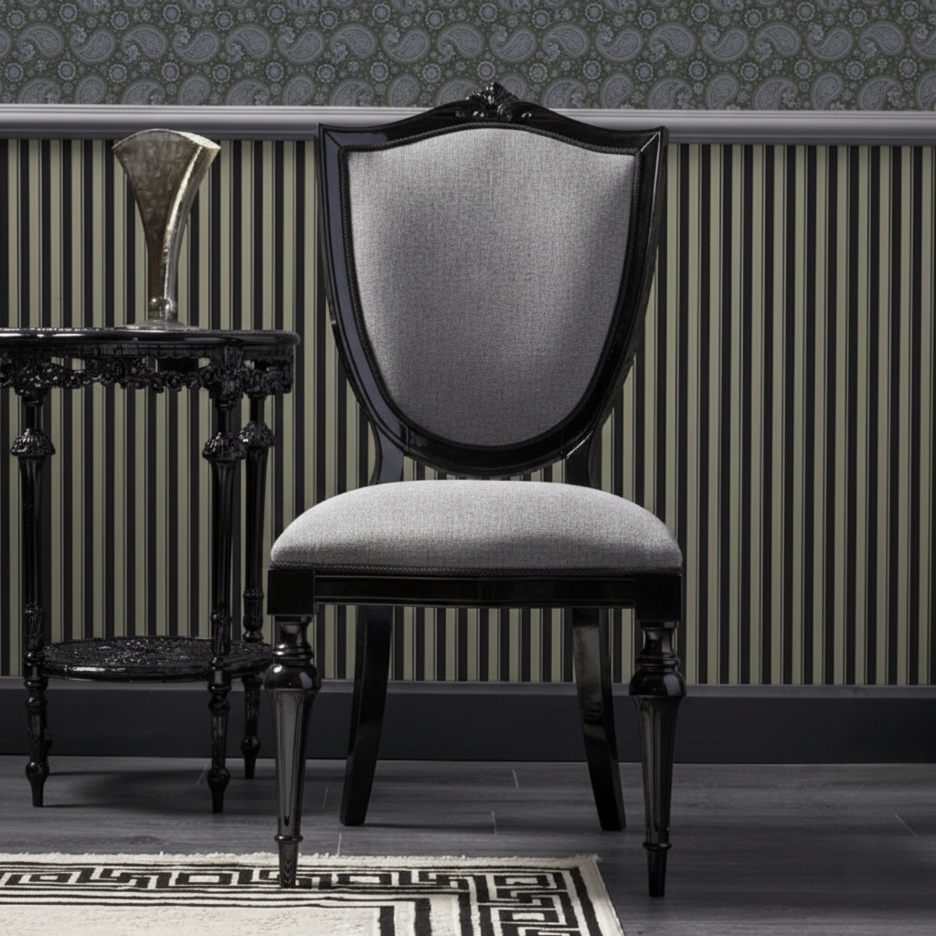 বাড়ির জন্য আধুনিক ডাইনিং চেয়ার - ডাইনিং রুমের জন্য উপযুক্ত স্টেইনলেস স্টিলের পা সহ প্রিমিয়াম লেদারেট আপহোলস্ট্রী