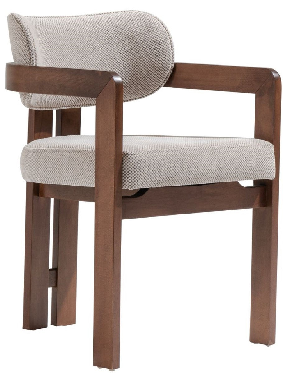 Dining Chair Luxury Upholstered Seat with Strong Wooden Base for Sophisticated Dining Areas