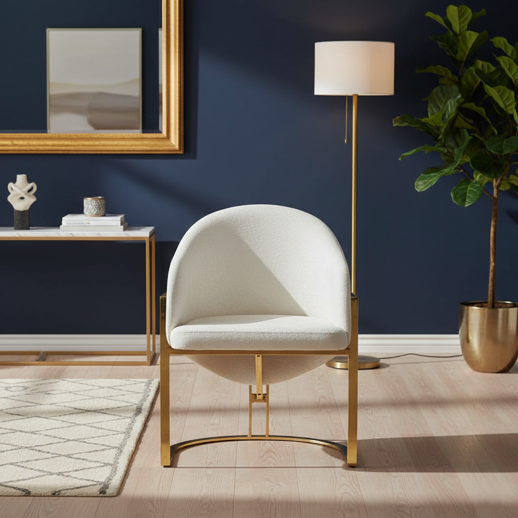 घर के लिए आधुनिक डाइनिंग चेयर - डाइनिंग रूम के लिए बिल्कुल सही, स्टेनलेस स्टील के पैरों के साथ प्रीमियम लेदरेट अपहोल्स्ट्री