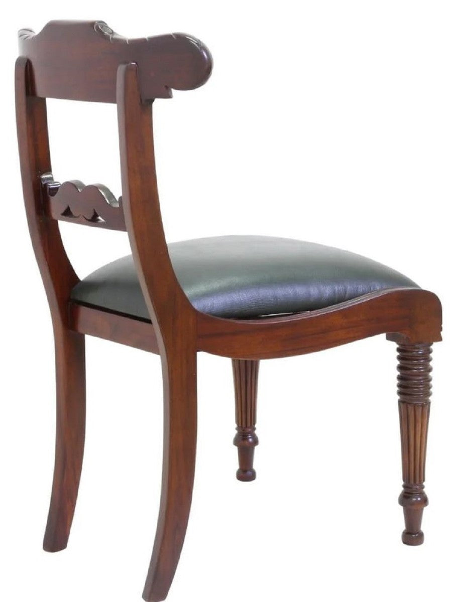 Dining Chair Carving Back with Soft Padding Enhancing Dining Room Aesthetics