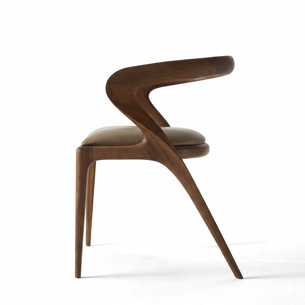 বাড়ির জন্য আধুনিক ডাইনিং চেয়ার - ডাইনিং রুমের জন্য উপযুক্ত স্টেইনলেস স্টিলের পা সহ প্রিমিয়াম লেদারেট আপহোলস্ট্রী