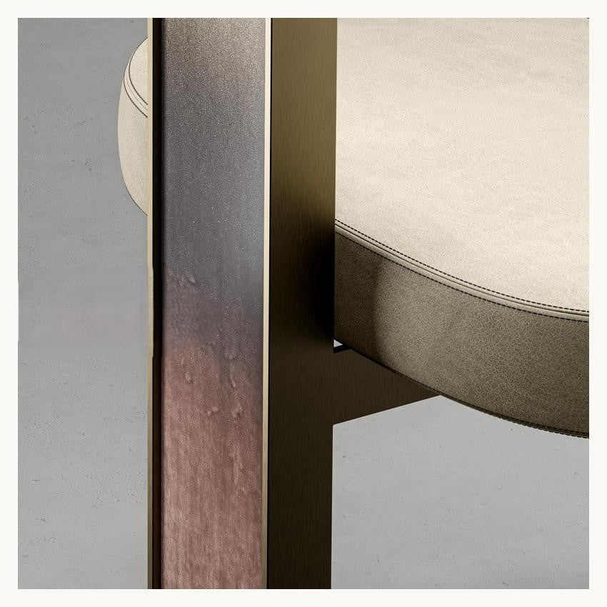 घर के लिए आधुनिक डाइनिंग चेयर - डाइनिंग रूम के लिए बिल्कुल सही, स्टेनलेस स्टील के पैरों के साथ प्रीमियम लेदरेट अपहोल्स्ट्री