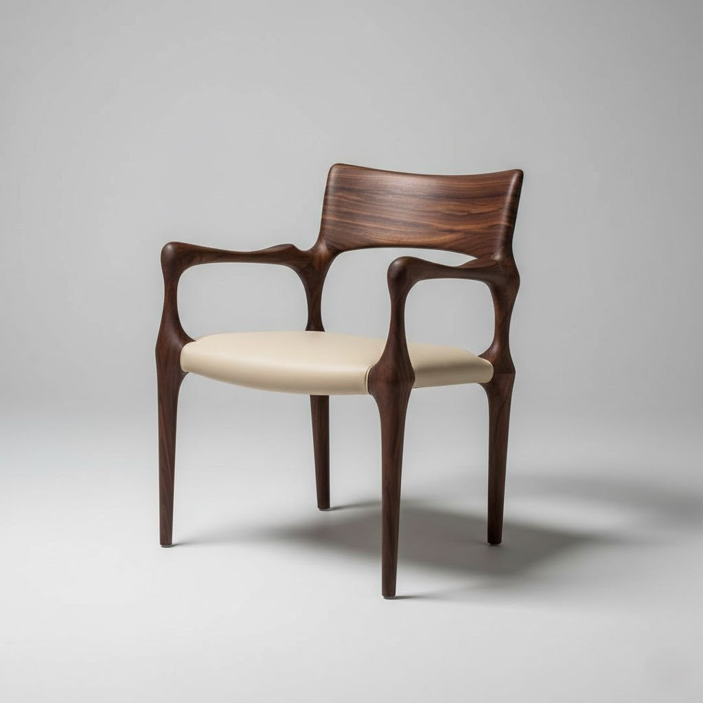 বাড়ির জন্য আধুনিক ডাইনিং চেয়ার - ডাইনিং রুমের জন্য উপযুক্ত স্টেইনলেস স্টিলের পা সহ প্রিমিয়াম লেদারেট আপহোলস্ট্রী