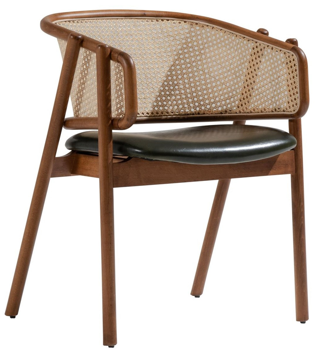 বাড়ির জন্য আধুনিক ডাইনিং চেয়ার - ডাইনিং রুমের জন্য উপযুক্ত স্টেইনলেস স্টিলের পা সহ প্রিমিয়াম লেদারেট আপহোলস্ট্রী