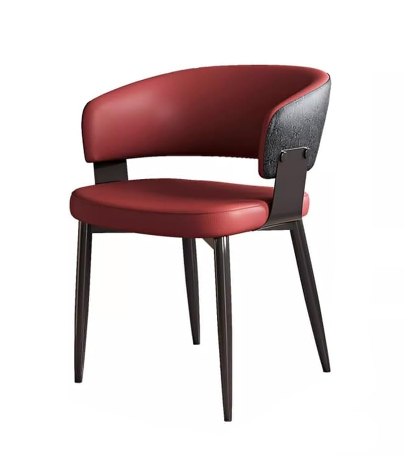 घर के लिए आधुनिक डाइनिंग चेयर - डाइनिंग रूम के लिए बिल्कुल सही, स्टेनलेस स्टील के पैरों के साथ प्रीमियम लेदरेट अपहोल्स्ट्री