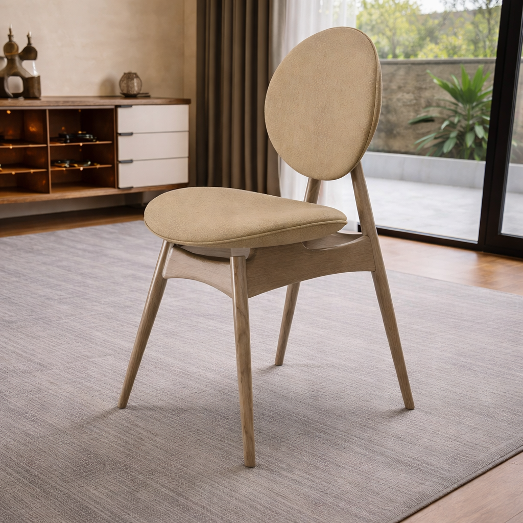 বাড়ির জন্য আধুনিক ডাইনিং চেয়ার - ডাইনিং রুমের জন্য উপযুক্ত স্টেইনলেস স্টিলের পা সহ প্রিমিয়াম লেদারেট আপহোলস্ট্রী