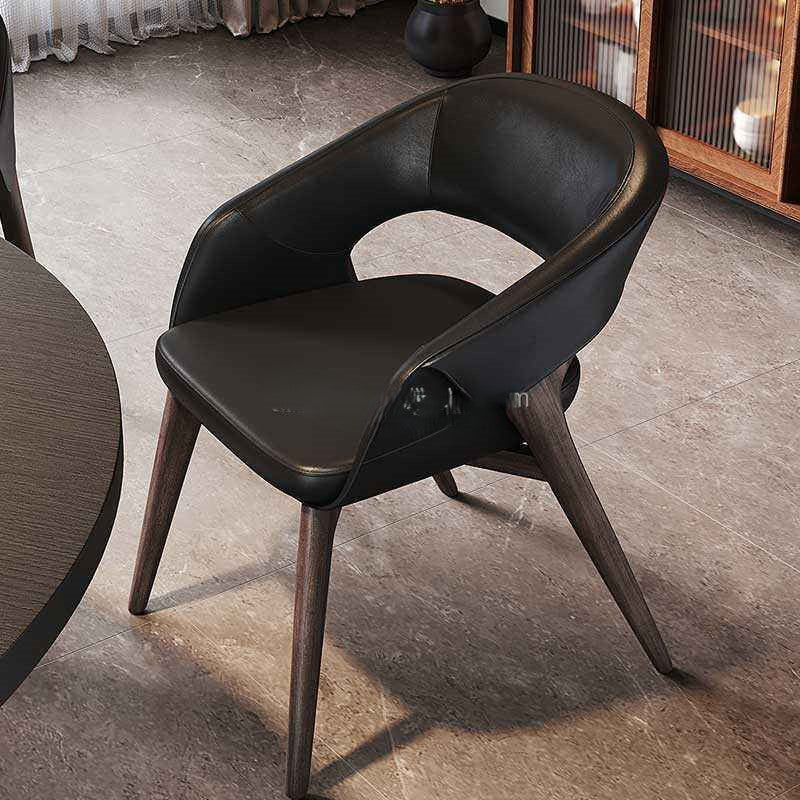 বাড়ির জন্য আধুনিক ডাইনিং চেয়ার - ডাইনিং রুমের জন্য উপযুক্ত স্টেইনলেস স্টিলের পা সহ প্রিমিয়াম লেদারেট আপহোলস্ট্রী