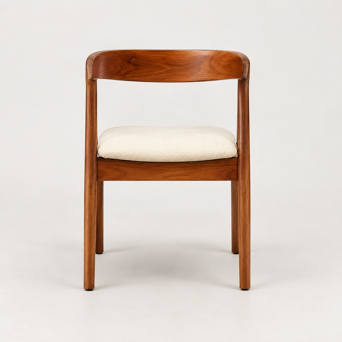 Contemporary Dining Chair with Curved Backrest, Cushioned Seat & Supportive Frame for Dining Room, Café and Home Seating