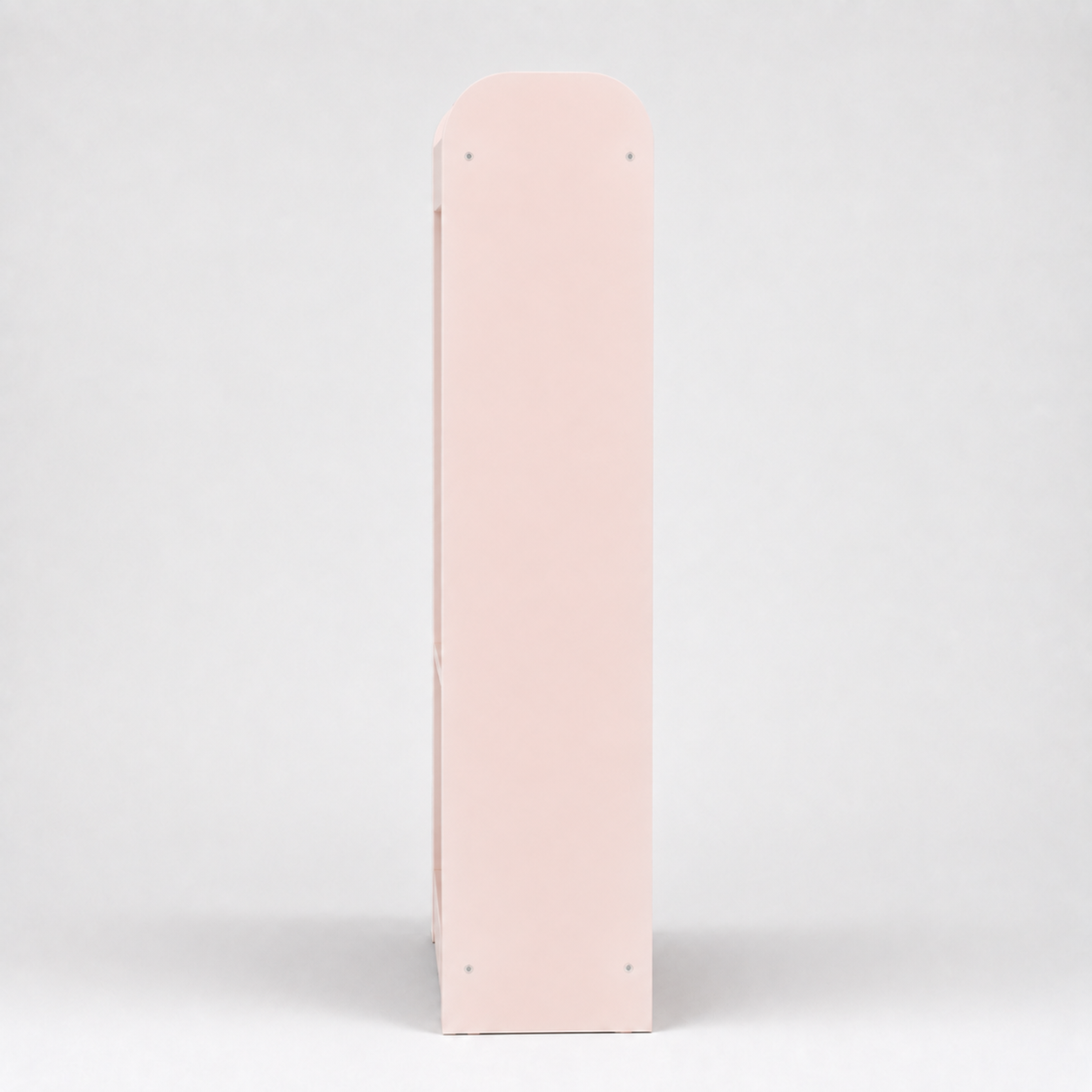 Kids Open Wardrobe with Hanging Rail, Three Storage Shelves, Top Display Shelf and Side Hooks in White and Pastel Pink