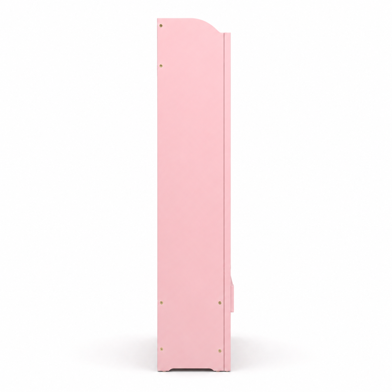 Kids Open Dress-Up Wardrobe with Hanging Rail, Top Hooks and Bottom Shoe Storage Shelf in Pink Finish for Bedroom