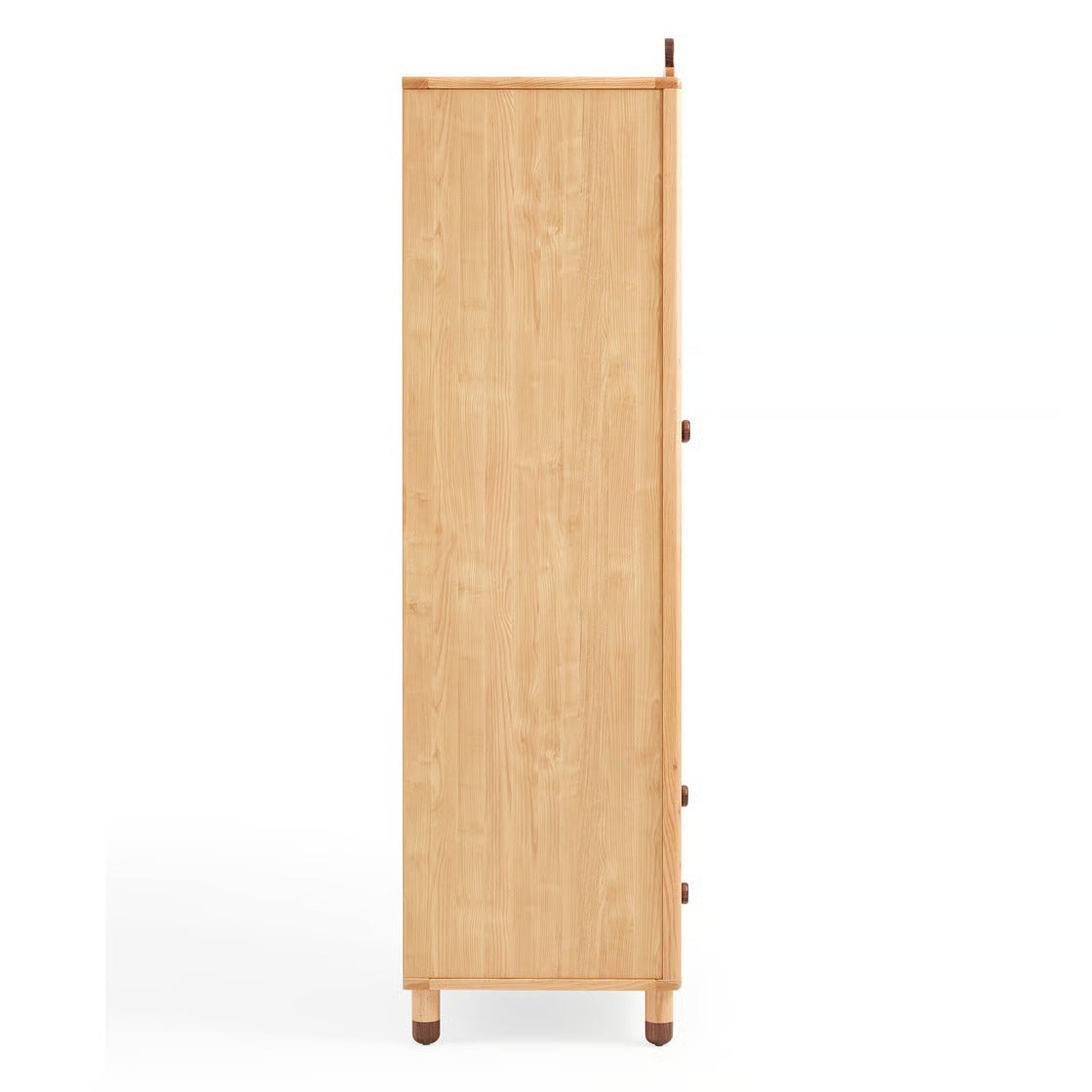Natural Wood Kids Wardrobe for Bedroom - Modern Wooden Kids Storage Cabinet with Safe Rounded Edges, Smooth Finish and Sturdy Legs for Children’s Room