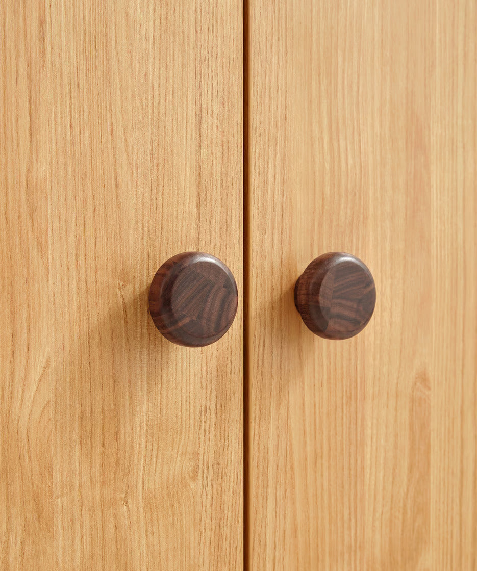 Natural Wood Kids Wardrobe for Bedroom - Modern Wooden Kids Storage Cabinet with Safe Rounded Edges, Smooth Finish and Sturdy Legs for Children’s Room