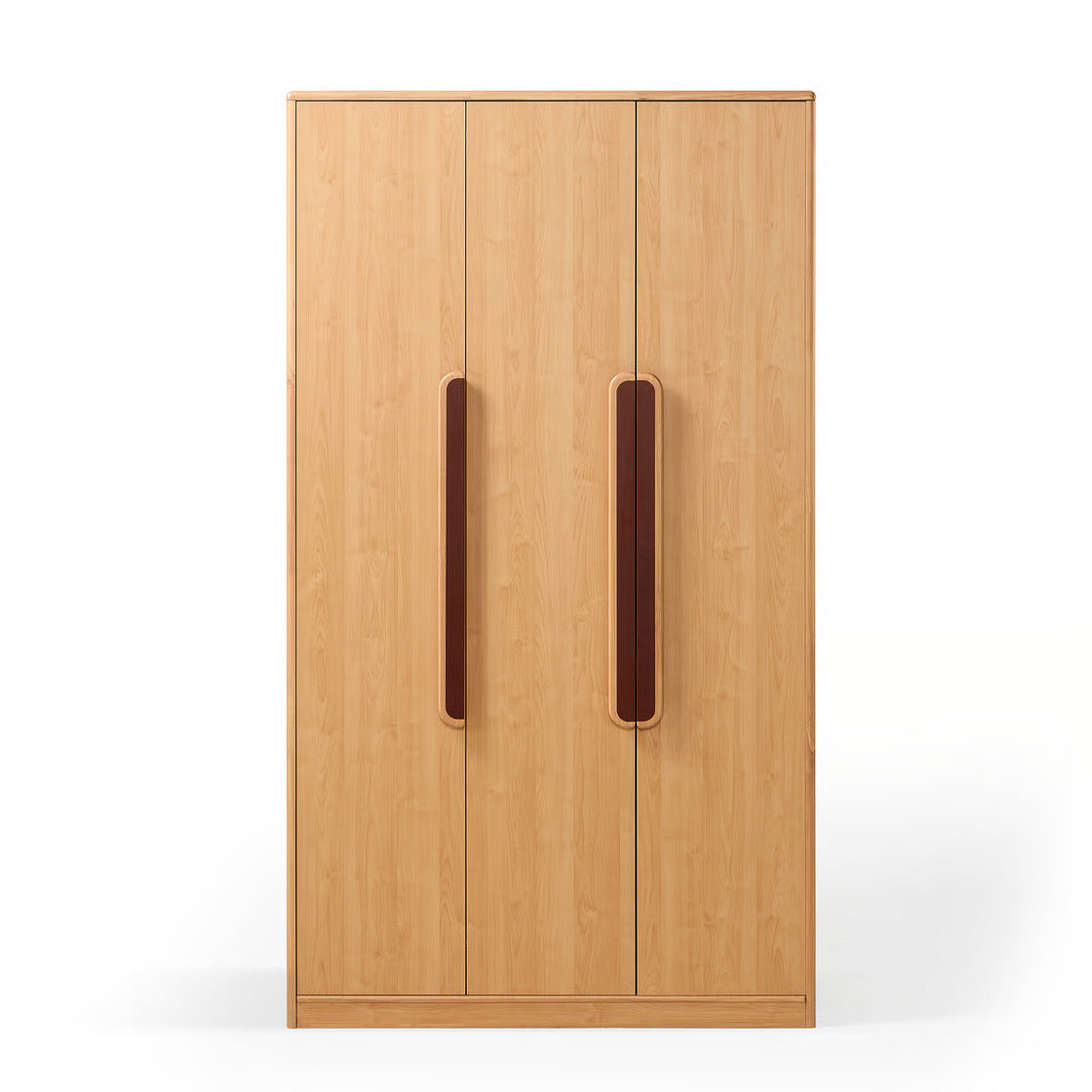 Premium Wooden Kids Wardrobe for Bedroom - Natural Finish Kids Storage Cabinet with Hanging Space, Shelves and Drawers, Smooth Finish and Elegant Wooden Handles