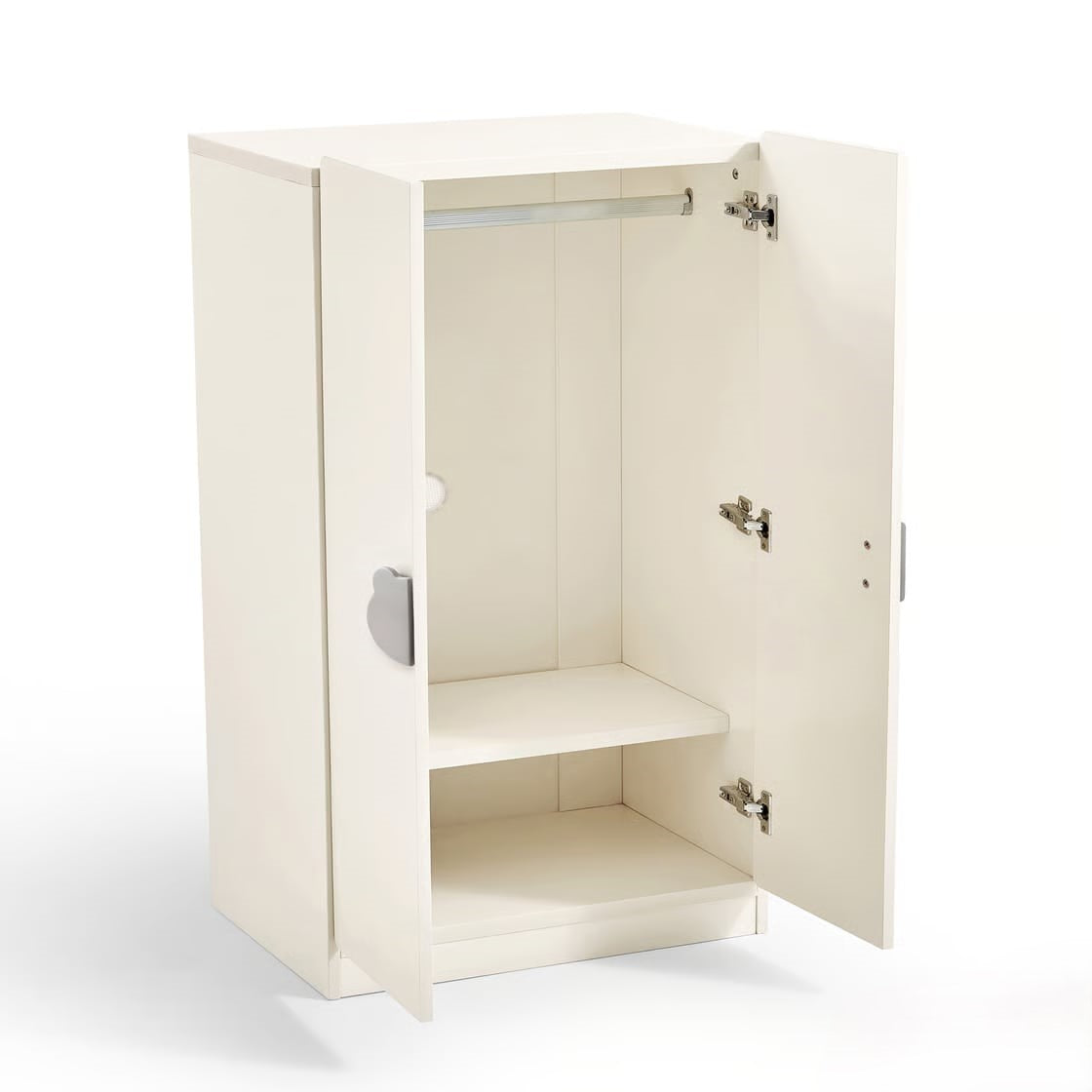 Premium White Kids Wardrobe with Cute Knob Design - Modern Children’s Storage Cabinet with Rounded Edges and Child-Safe Finish