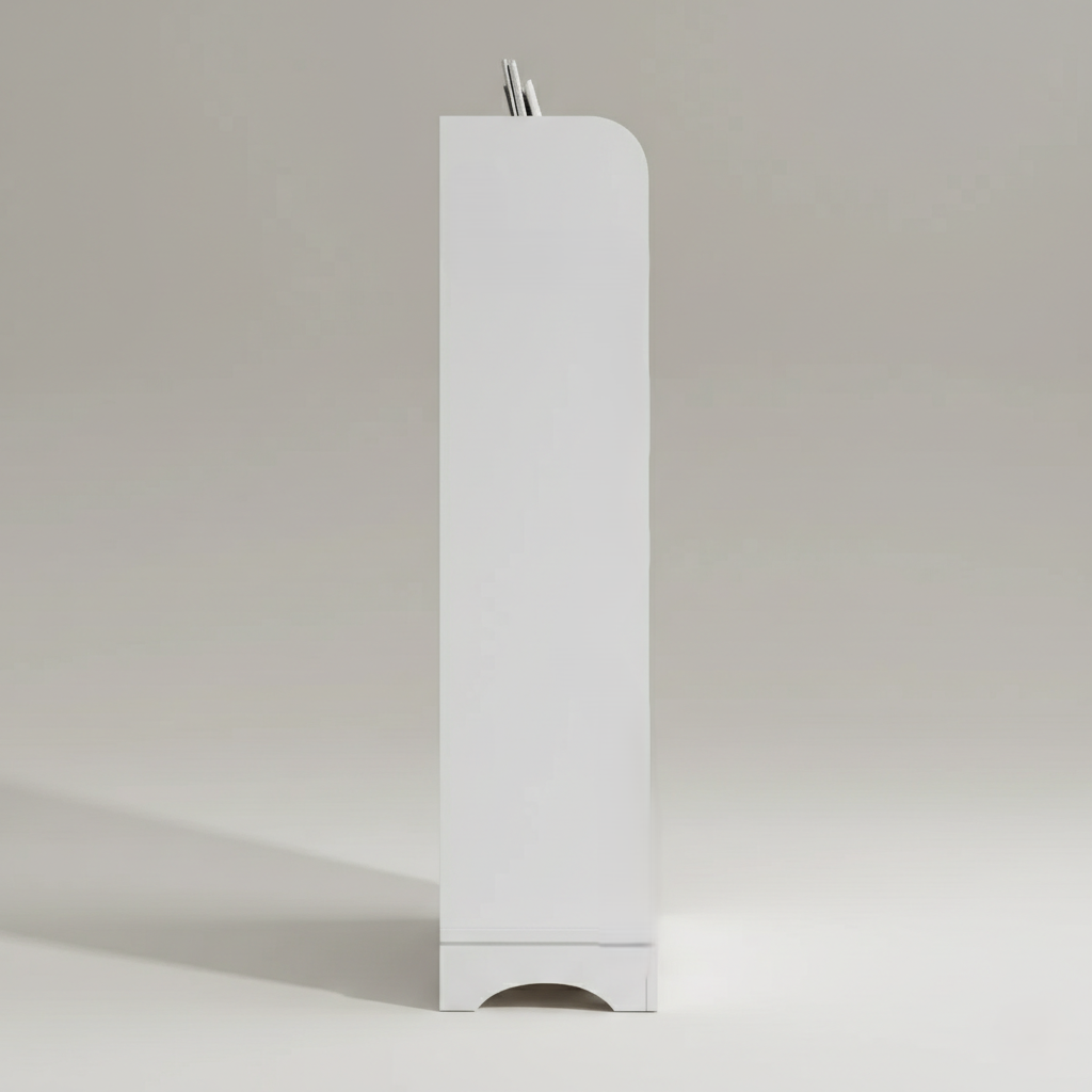 Modern White Wooden Kids Bookcase with Front-Facing Display Shelves for Books and Magazines - Space Saving Children’s Bookshelf for Bedroom and Playroom