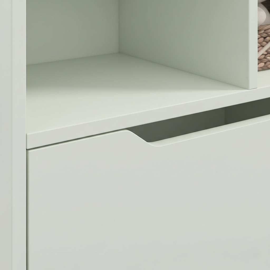 Modern Kids Bookcase with Tiered Front Book Display and Storage Compartments - Wooden Children’s Bookshelf Organizer for Bedroom, Nursery and Playroom