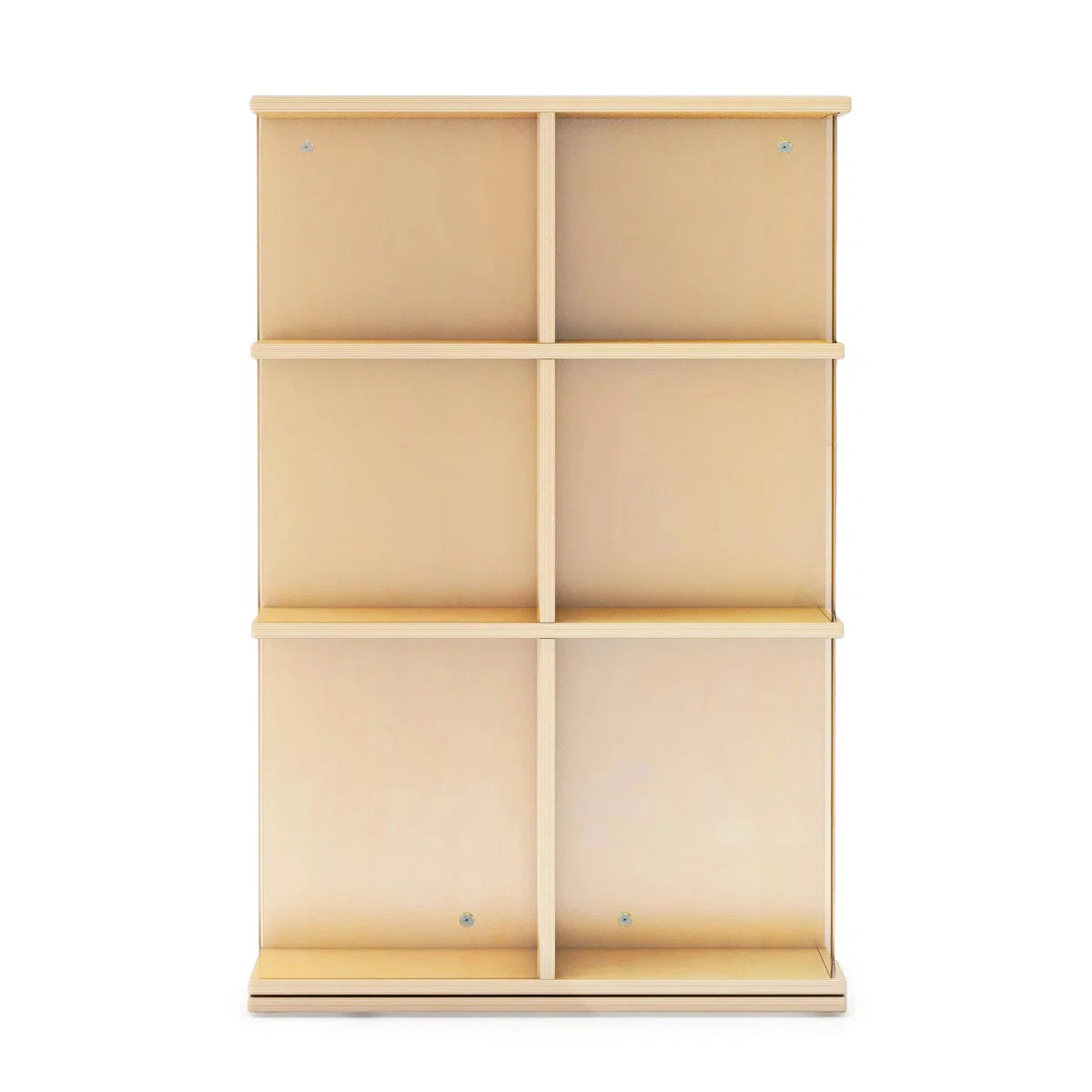 Kids Rotating Wooden Bookcase with Open Cube Shelves – 360° Revolving Storage Organizer for Children’s Books, Natural Finish Space Saving Bookshelf for Bedroom and Playroom