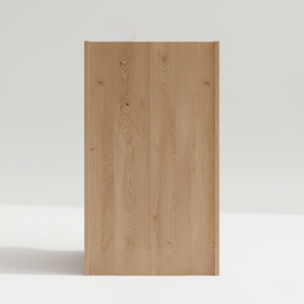 Kids Wooden Open Bookcase with Slanted Side Panels - Natural Finish Children’s Storage Shelf for Books, Toys and Study Essentials