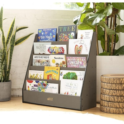 Kids Wooden Front Facing Bookcase Display Shelf for Books and Magazines – Montessori Kids Bookshelf Organizer for Bedroom, Playroom, Nursery and Classroom Storage