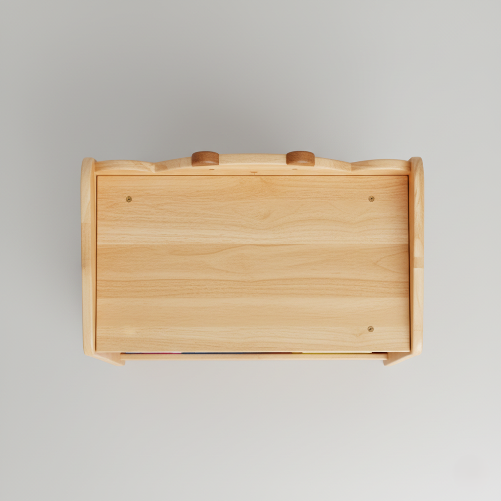 Kids Wooden Bookcase with Bear Design, Front Facing Display Shelf for Books, Montessori Style Storage Organizer for Toddlers and Kids Room