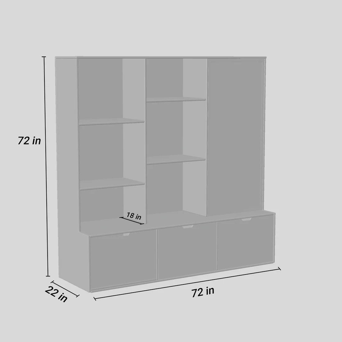 White Kids Bookshelf with Chalkboard Door & 3 Drawers, 5 Open Shelves, Montessori Wooden Book Storage Cabinet for Bedroom