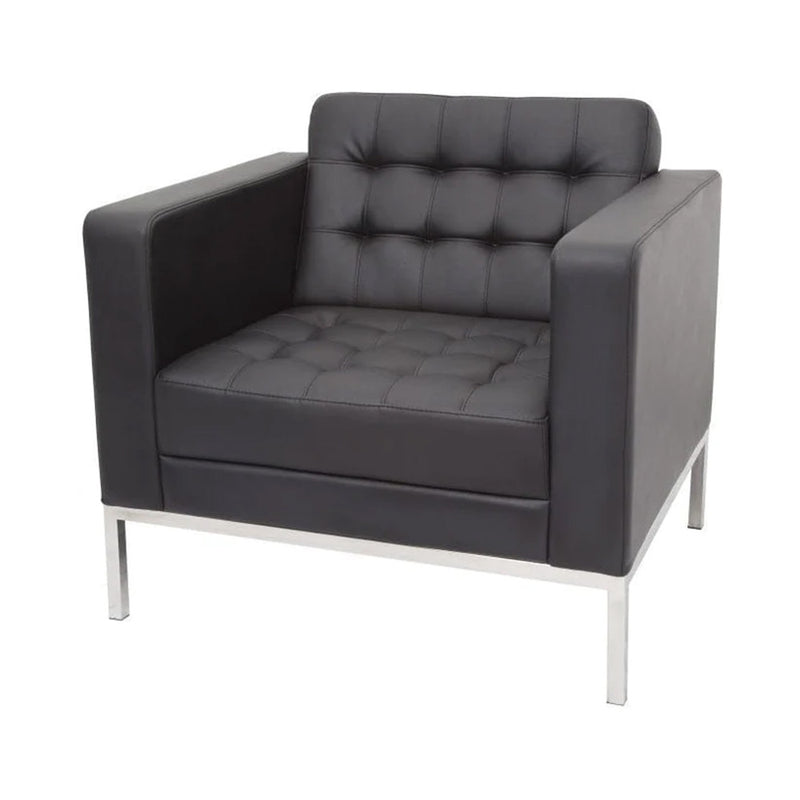 Quilted Leatherette Upholstery with Metal frame Sofa