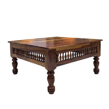 Center Table Designed with Polished Surface and Solid Wood Base, Perfect for Classy Home Decor