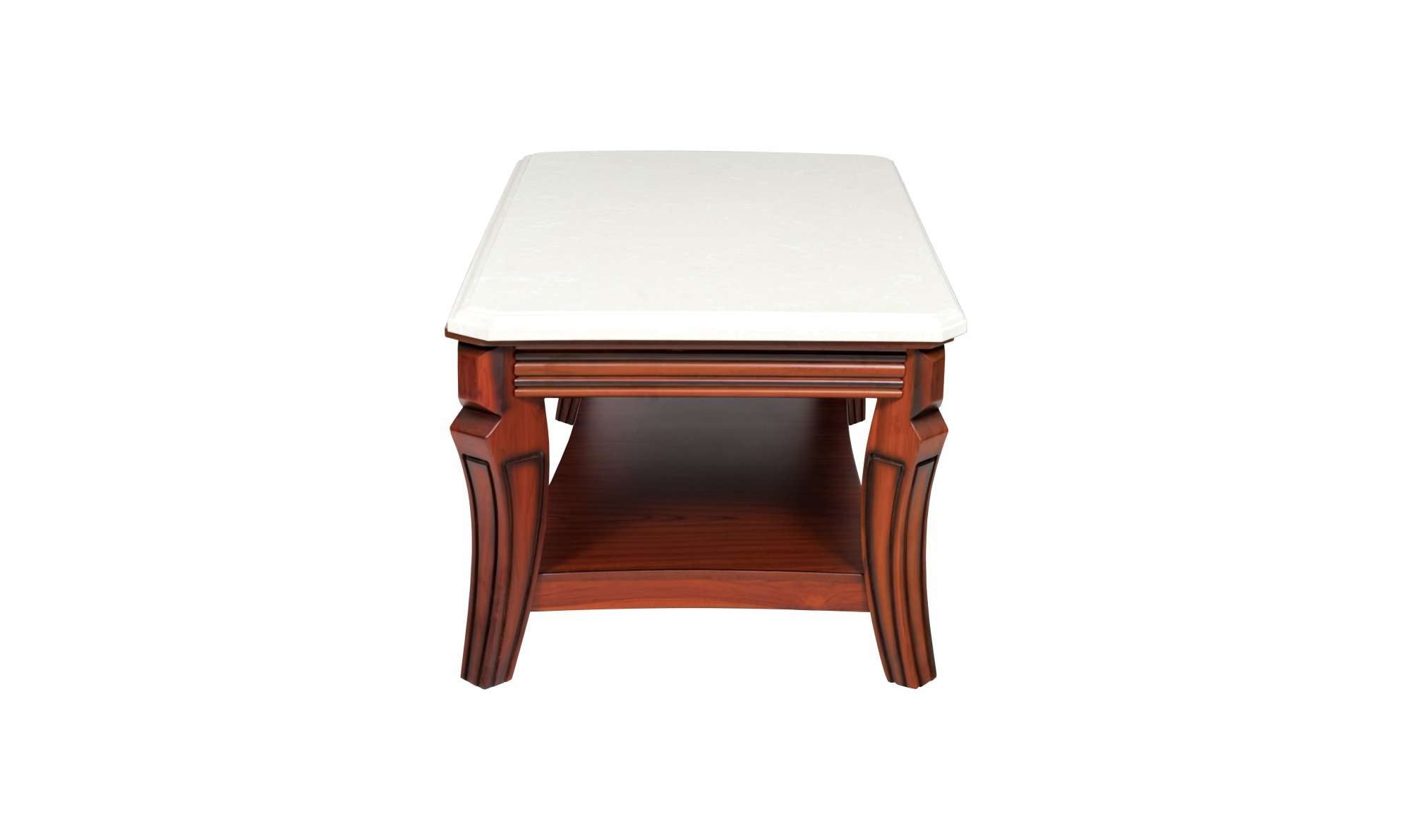 Center Table with Marble Top and Solid Wood Frame Creating Bold and Stylish Home Statement