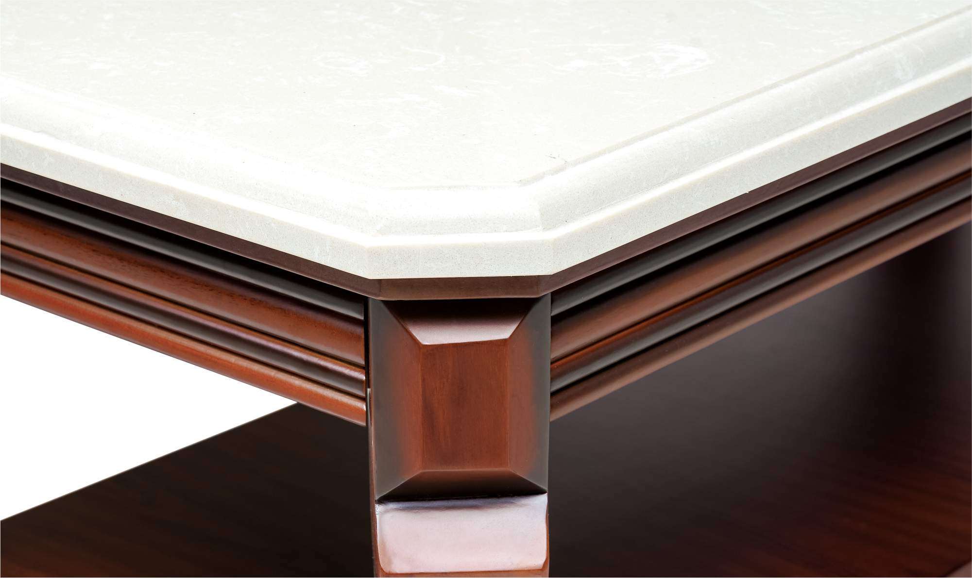 Center Table with Marble Top and Solid Wood Frame Creating Bold and Stylish Home Statement