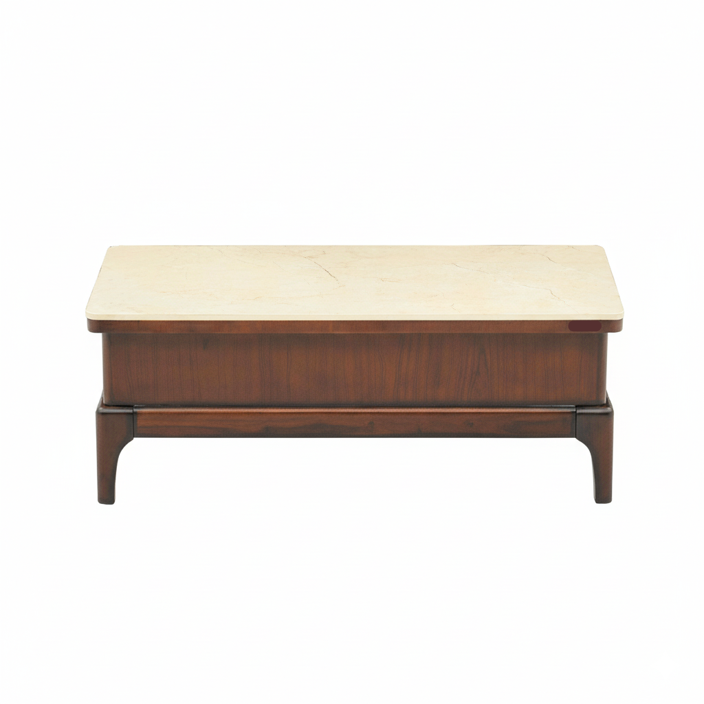 Center Table Featuring Marble Top and Elegant Shape, Ideal for Urban Contemporary Home Interiors