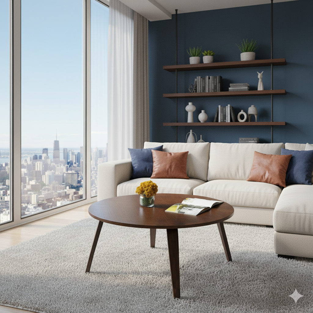 Center Table with Elegant Finish and Spacious Top Creating a Perfect Centerpiece for Every Modern Living Room