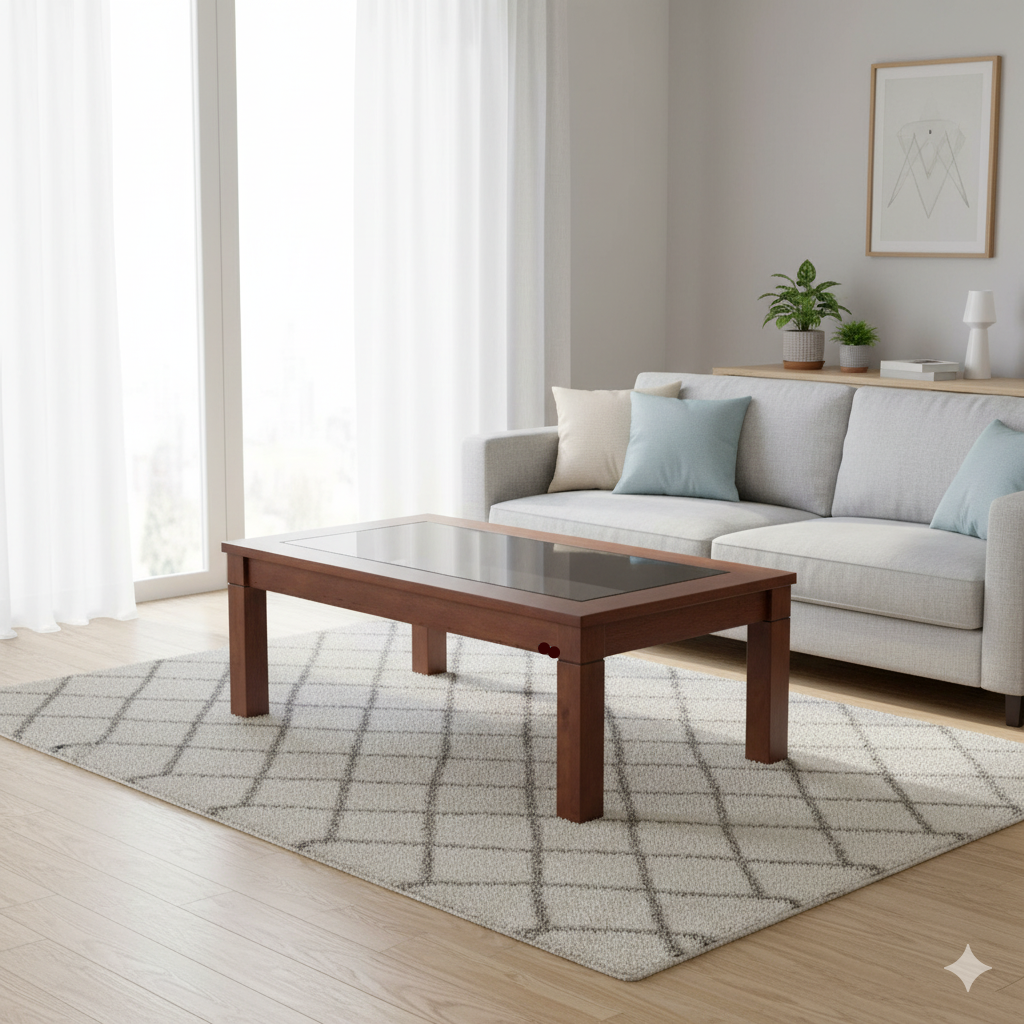 Center Table Crafted from Solid Wood Offering Stylish and Affordable Option for Modern Homes