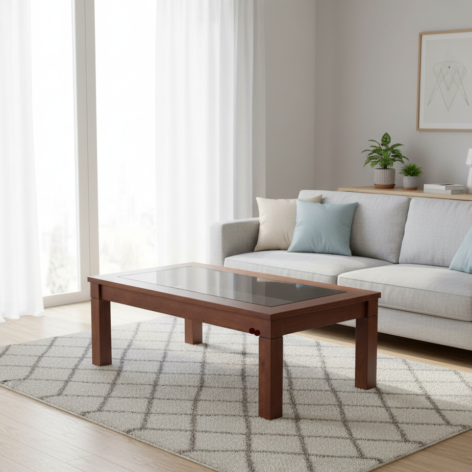 Center Table Crafted from Solid Wood Offering Stylish and Affordable Option for Modern Homes