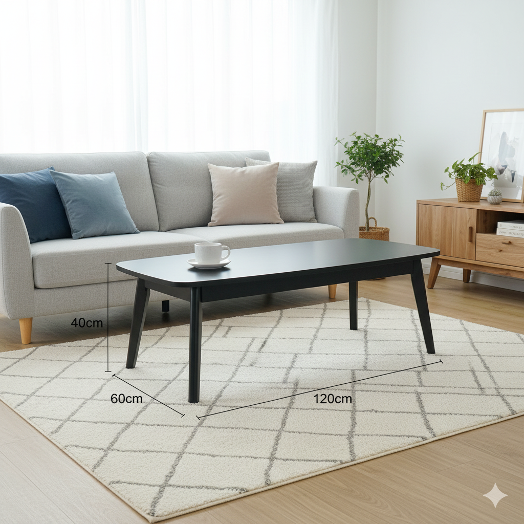 Center Table Featuring Fine Edges and Compact Size Suitable for Small Apartments and Urban Homes