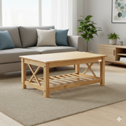 Center Table with Sleek Design and Polished Surface Perfect for Contemporary Home Interiors