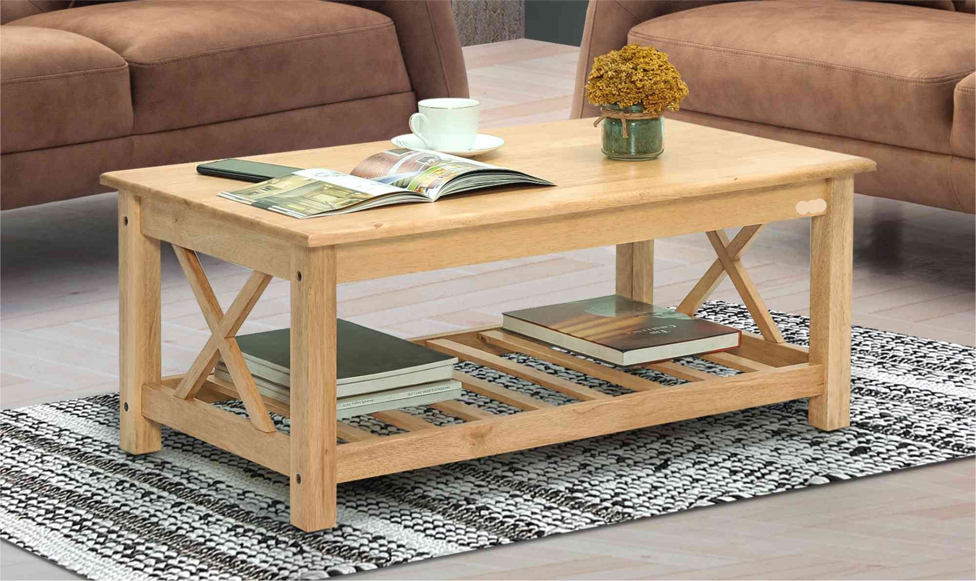 Center Table with Sleek Design and Polished Surface Perfect for Contemporary Home Interiors