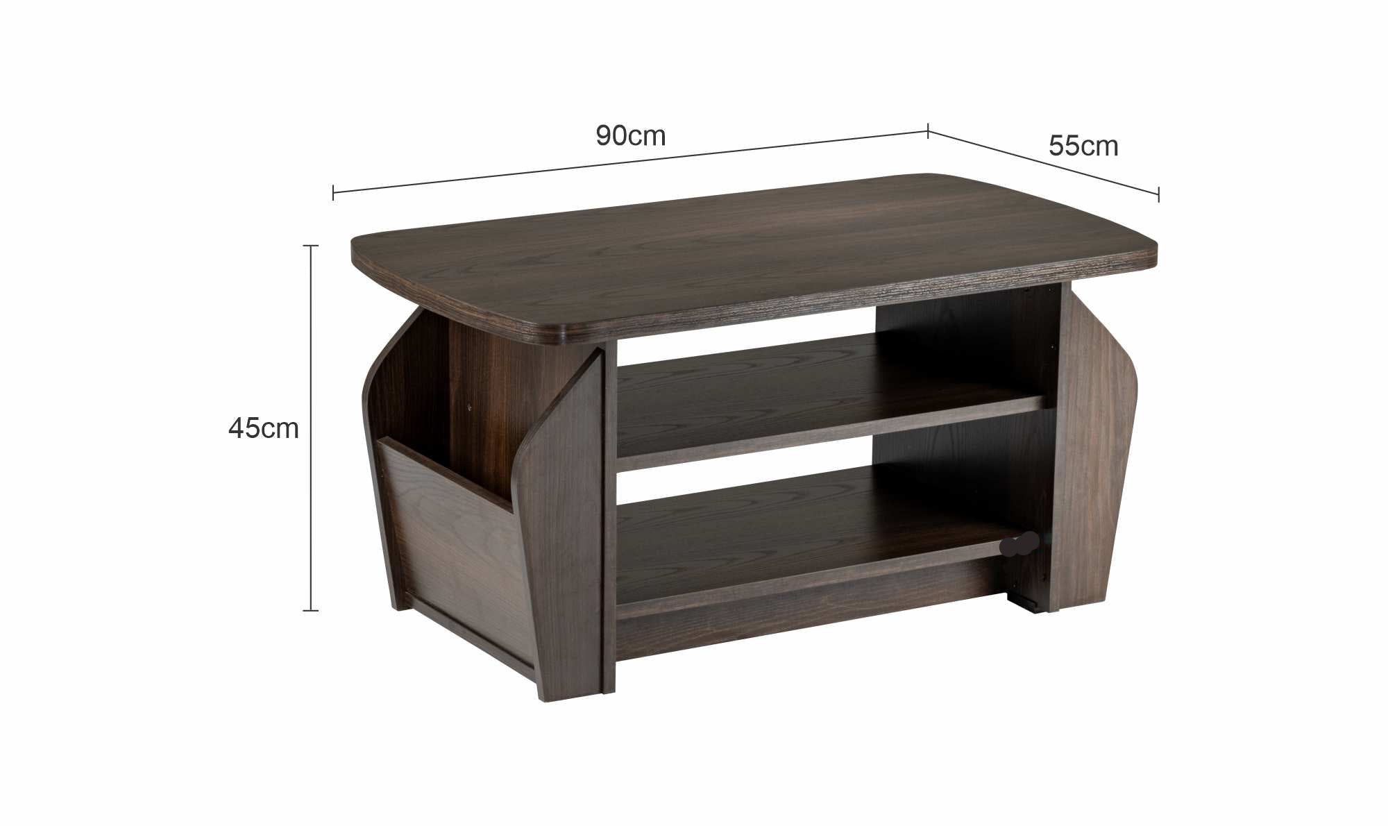 Center Table with Glass Top and Minimal Frame Suitable for Compact Urban Living Spaces